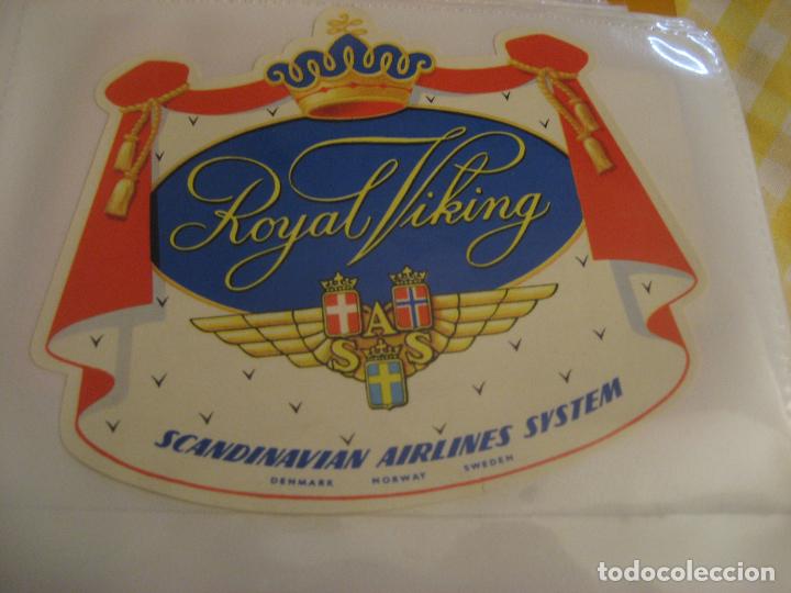 Old Labels: Etiquetas de Lineas Aereas. Royal Viking. Scandinavian Airlines System.