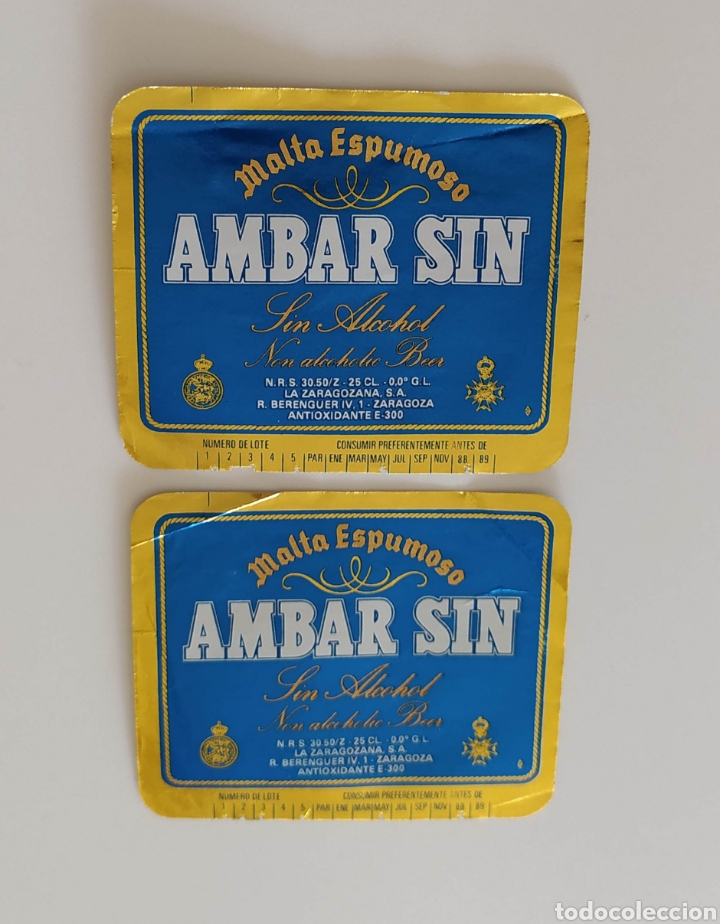 Etiquetas antiguas: Etiquetas cerveza &Aacute;mbar