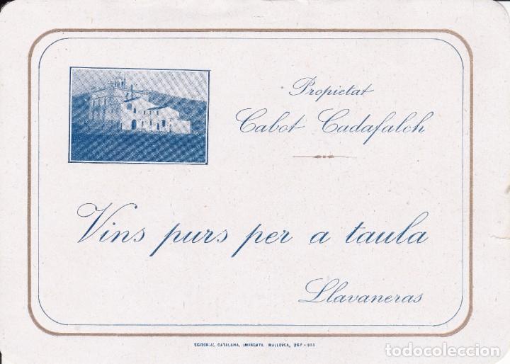 Etiquetas antiguas: etiqueta Cabot Cadafalch Llavaneras Barcelona