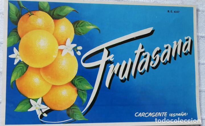 Etiquetas antigas: ANTIGUA ETIQUETA / OLD ADVERT: NARANJAS FRUTASANA CARCAIXENT