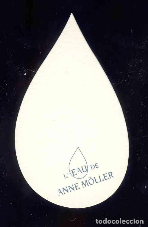 Old Labels: Tarjeta perfume troquelada y con relieve: L'EAU DE ANNE MOLLER. Probador