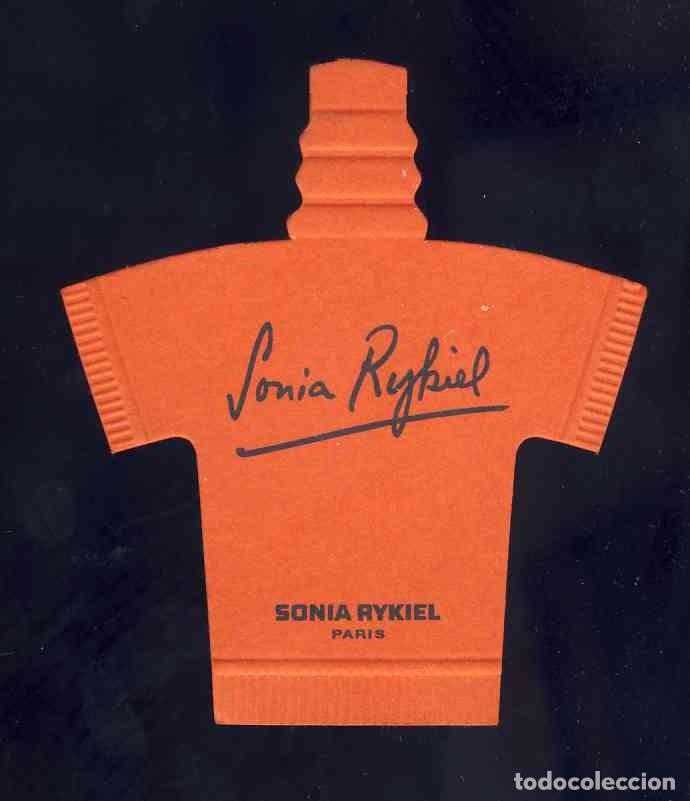 Etichette antiche: Tarjeta etiqueta perfume troquelada y con relieve: SONIA RYKIEL . Probador