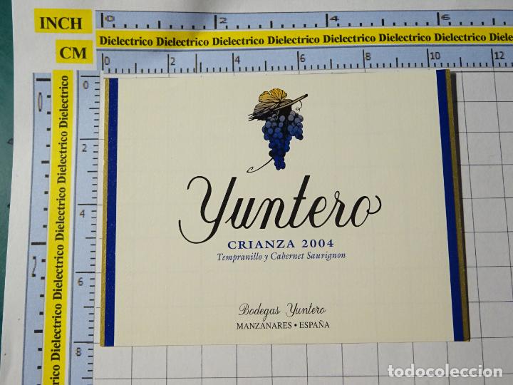Old Labels: ETIQUETA DE BEBIDAS. VINO LICORES. VINO DE MANZANARES YUNTERO 2004. 66