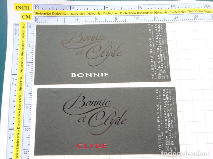 Old Labels: ETIQUETA DE BEBIDAS. VINO LICORES. VINO DE FRANCIA. 2011 BONNIE AND CLYDE 80