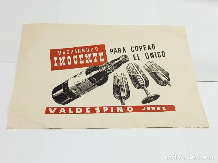 Etichette antiche: ETIQUETA. MACHARNUDO INOCENTE PARA COPEAR EL &Uacute;NICO. VALDESPINO, JEREZ. 22 X 15 CM