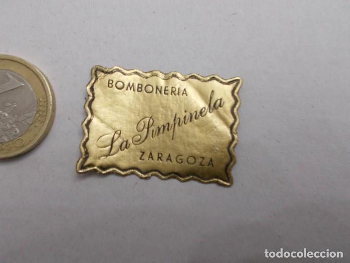 Etiquetas antiguas: ETIQUETA,DE,UNA,VIEJA IMPRETA,A&Ntilde;OS,,50,60 UNICA,EN,TC,BOMBONERA LA PINPINELA ZARAGOZA