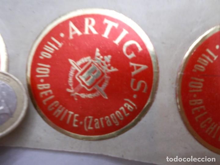 Etichette antiche: ETIQUETA,DE,UNA,VIEJA IMPRETA,A&Ntilde;OS,,50,60 UNICA,EN,TC, ARTIGAS B BELCHITE ZARAGOZA &iexcl;&iexcl;