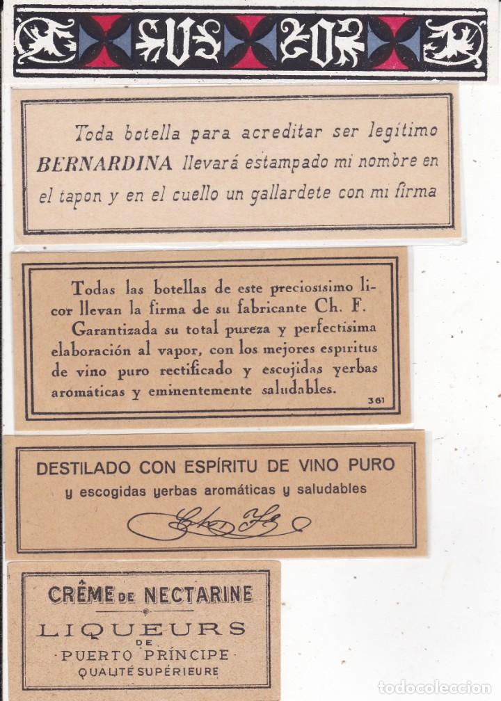 Etiquetas antiguas: etiquetas de licores de Monasterios