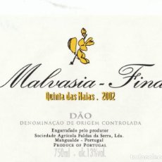 Etiquetas antiguas: 1819 ETIQUETA MALVASIA FINA - QUINTA DOS ROQUES 2002 - DÁO - MALGUANDE, PORTUGAL