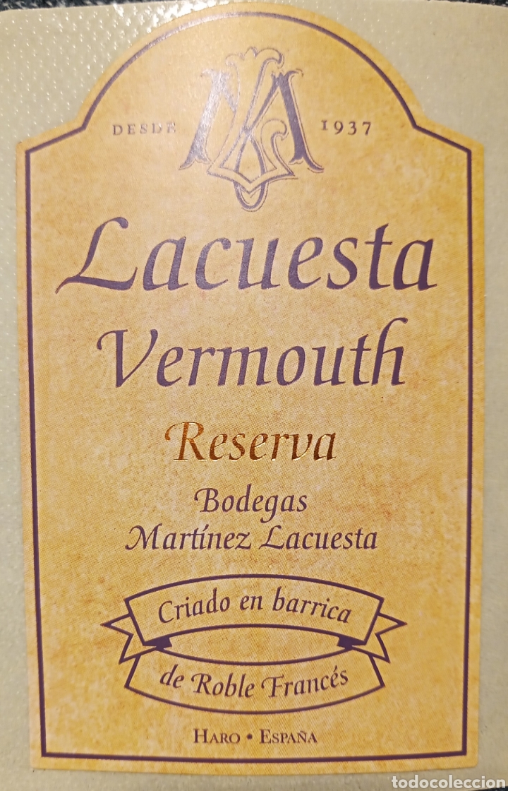 Etiquetas antiguas: ETIQUETA LA CUESTA VERMOUTH
