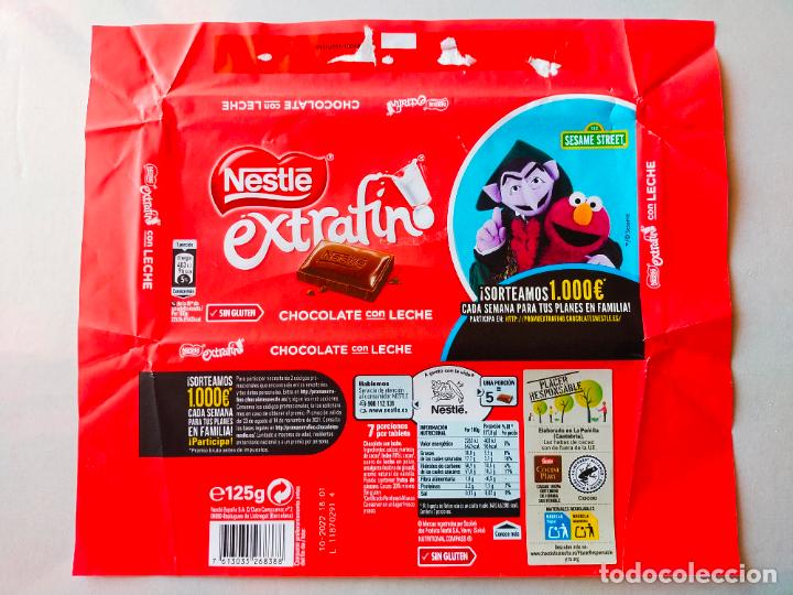 Etiquetas antiguas: ENVOLTORIO DE CHOCOLATE NESTLE - BARRIO SESAMO - 2021 - CONDE DRACO Y ELMO