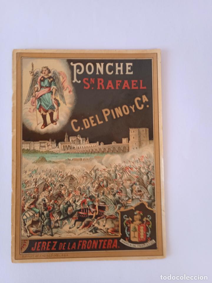 Old Labels: Etiqueta Ponche Sn. Rafael. C. del Pino y Cia. Jerez de la Frontera