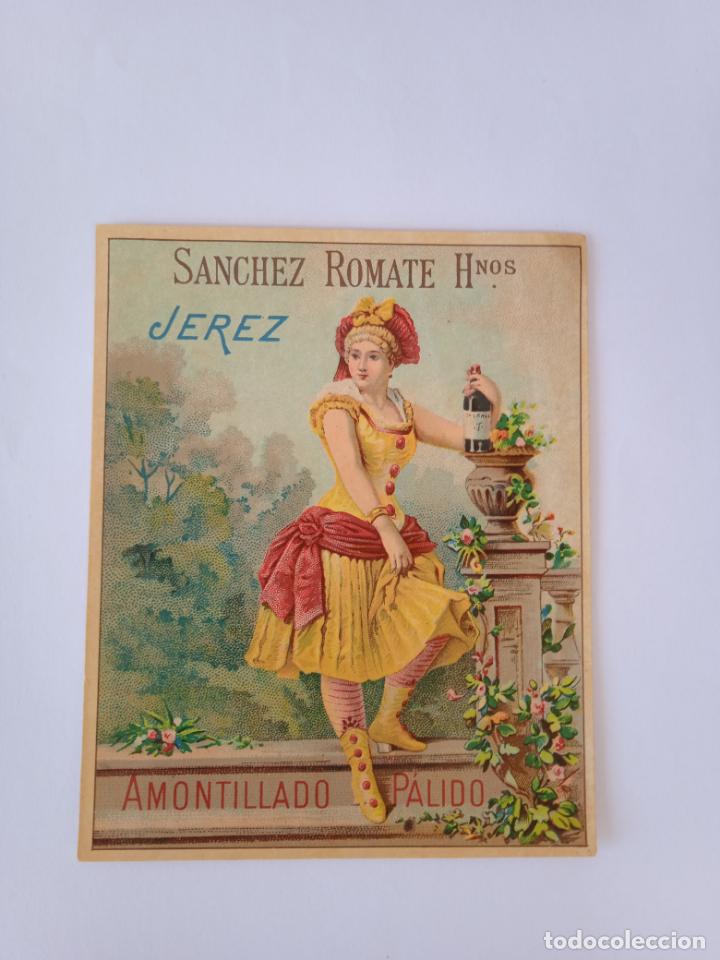 Old Labels: Etiqueta. Sanchez Romate Hnos. Amontillado Palido.