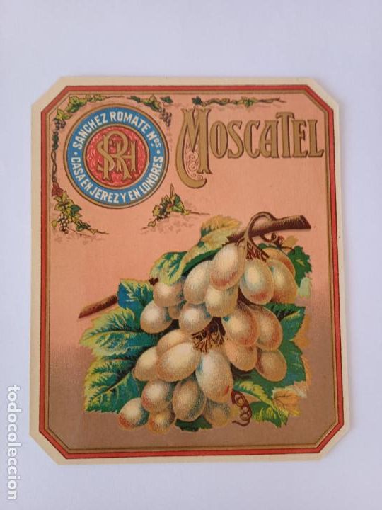 Old Labels: Etiqueta. Sanchez Romate Hnos. Moscatel.