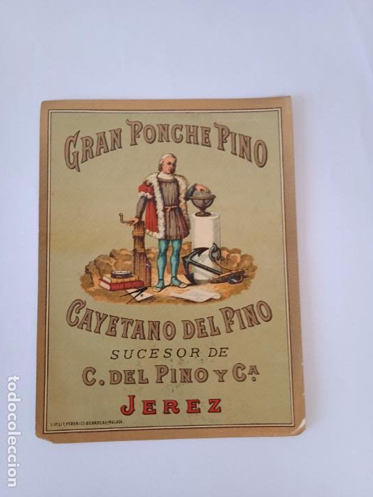 Old Labels: Etiqueta. Gran Ponche Fino. Cayetano del Pino