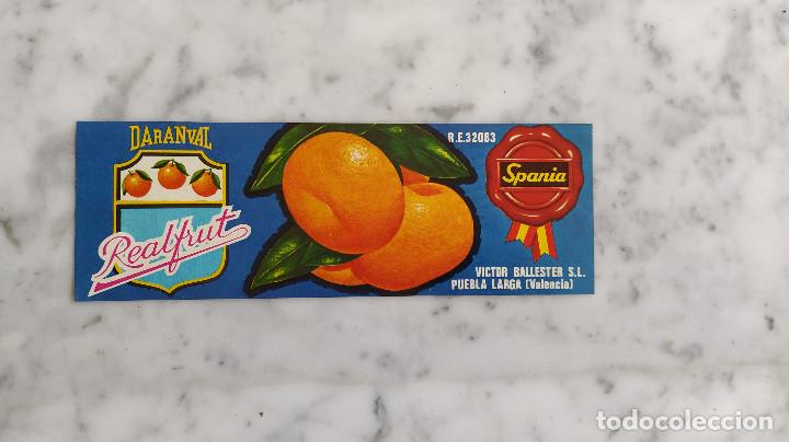 Alte Etiketten: etiqueta de naranjas daranval realfruf puebla larga valencia