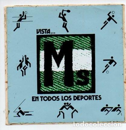 Etiquetas antiguas: ANTIGUA PEGATINA - ADHESIVO, VISTA... EN TODOS LOS DEPORTES, SIN PEGAR. 10 X 10 CM.