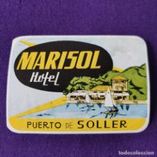 Etiquetas antiguas: ANTIGUA ETIQUETA DE HOTEL. HOTEL MARISOL. PUERTO DE SOLLER.