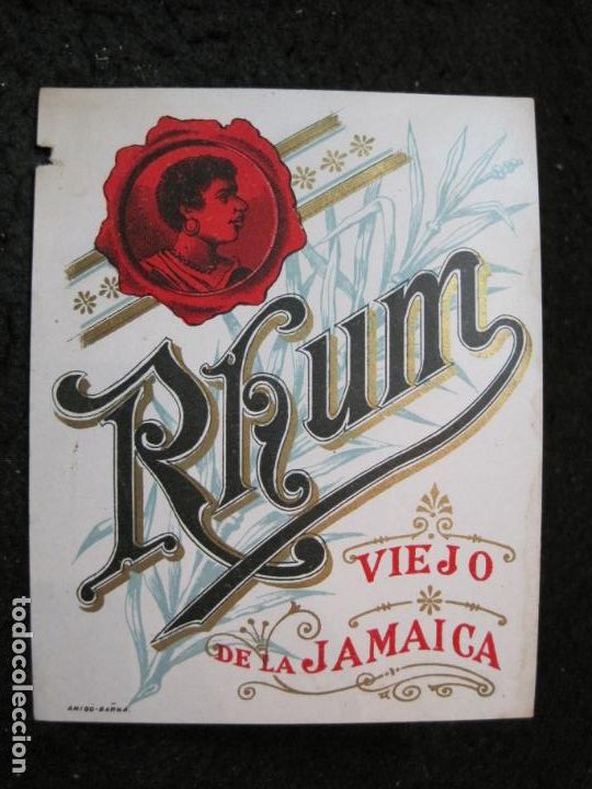 Etichette antiche: RHUM VIEJO DE LA JAMAICA-ETIQUETA ANTIGUA-VER FOTOS-(94.158)