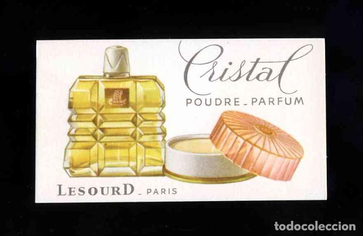 Etiquetas antiguas: Tarjeta de perfume: Cristal LESOURD