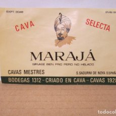 Étiquettes anciennes: ANTIGUA ETIQUETA, CAVA SELECTA MARAJÀ. Lote 347482533