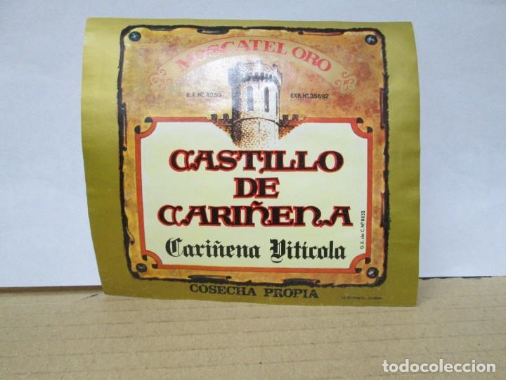 Etiquetas antiguas: ANTIGUA ETIQUETA, MOSCATEL ORO CASTILLO DE CARI&Ntilde;ENA