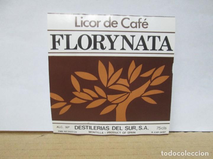 Etiquetas antiguas: ANTIGUA ETIQUETA, LICOR DE CAFE FLORYNATA