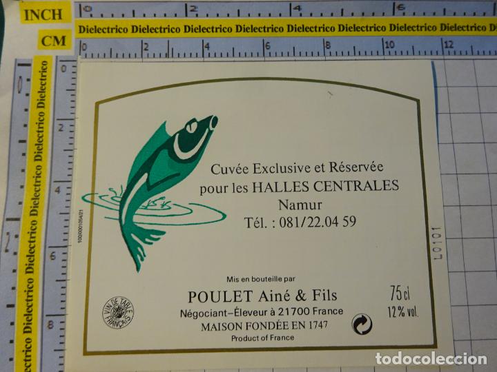 Old Labels: ETIQUETA DE BEBIDAS. VINO LICORES. POULET AIN&Eacute; & FILS FRANCIA. 509