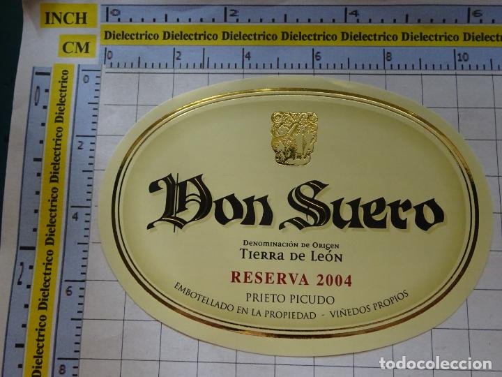 Old Labels: ETIQUETA DE BEBIDAS. VINO LICORES. DON SUERO RESERVA 2004 TIERRA DE LE&Oacute;N. 53