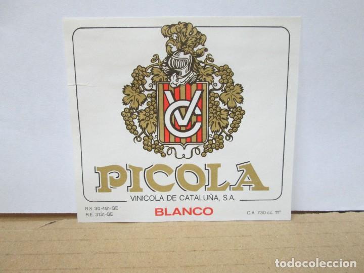 Etiquetas antigas: ANTIGUA ETIQUETA, VINICOLA DE CATALU&Ntilde;A PINICOLA BLANCO