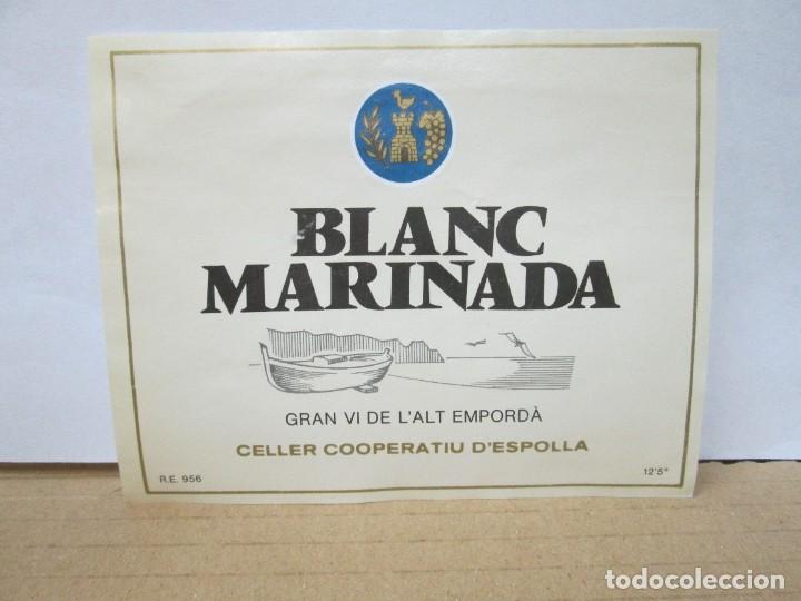 Etiquetas antigas: ANTIGUA ETIQUETA, BLANC MARINADA GRAN VI DE L'ALT EMPURD&Agrave;