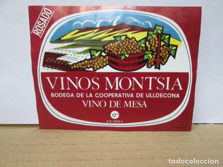 Etichette antiche: ANTIGUA ETIQUETA, VINOS MONTSIA ULLDECONA