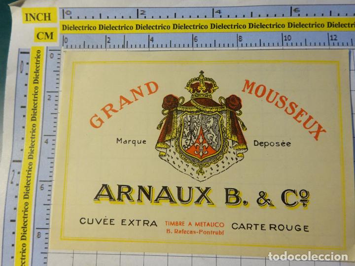 Etichette antiche: ETIQUETA DE BEBIDAS. VINO LICORES. GRAND MOUSSEUX ARNAUX B & CO. CUV&Eacute;E EXTRA. 137