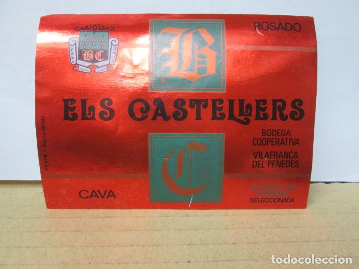 Etiquetas antiguas: ANTIGUA ETIQUETA, CAVA ROSADO ELS CASTELLERS