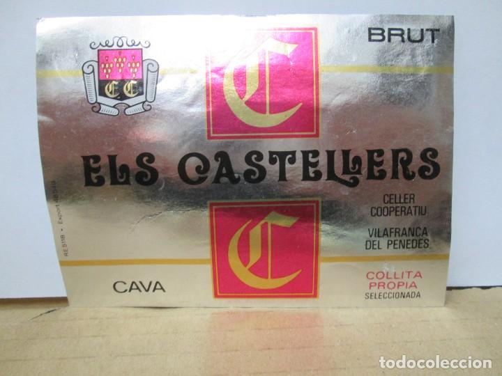Etiquetas antiguas: ANTIGUA ETIQUETA, CAVA BRUT ELS CASTELLERS