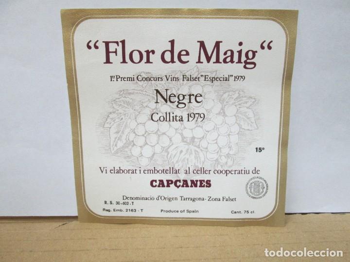 &Eacute;tiquettes anciennes: ANTIGUA ETIQUETA, FLOR DE MAIG NEGRE COLLITA 1979