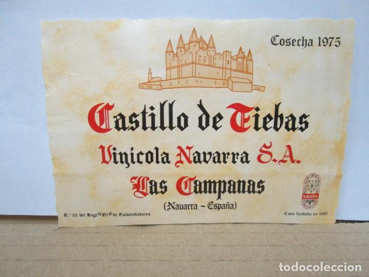 Etiquetas antiguas: ANTIGUA ETIQUETA, COSECHA 1975 CASTILLO DE TIEBAS