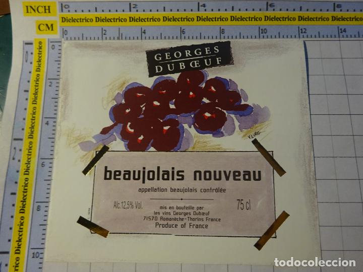 Etiquetas antiguas: ETIQUETA DE BEBIDAS. VINO LICORES. FRANCIA GEORGES DUBOEUF BEAUJOLAIS NOUVEAU. 686