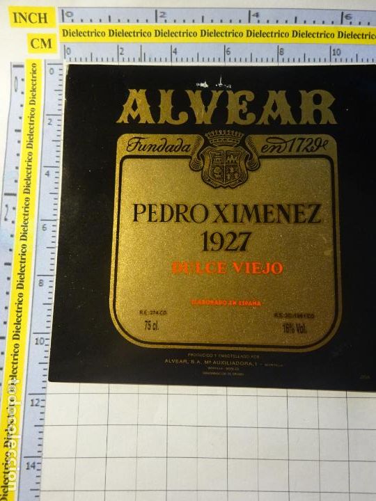 Alvear Pedro Ximenez 1927 (75 Cl) - Vicente Et Fils
