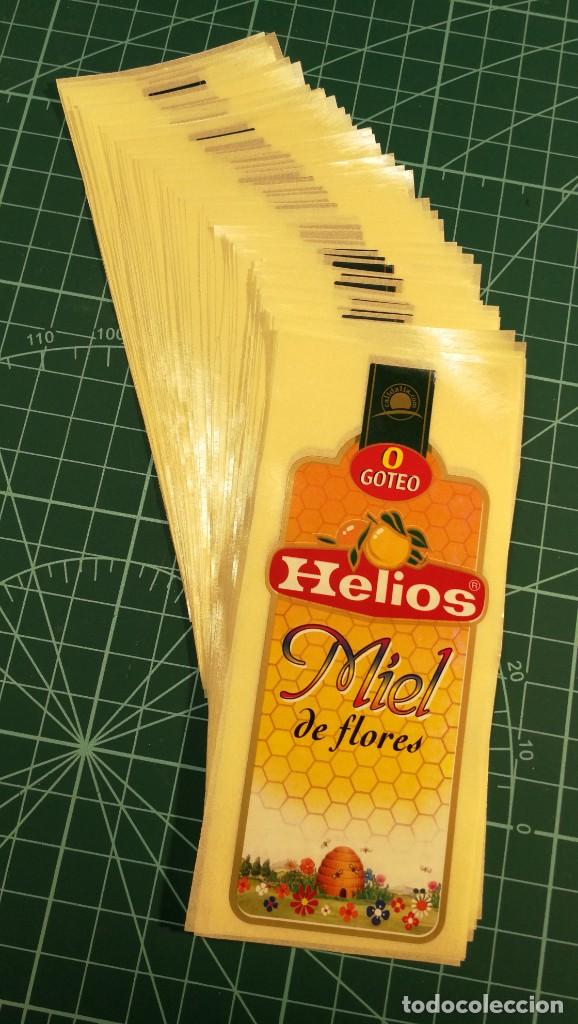 Etichette antiche: Lote 50 Etiquetas, HELIOS Miel de flores, pegatina, antiguas