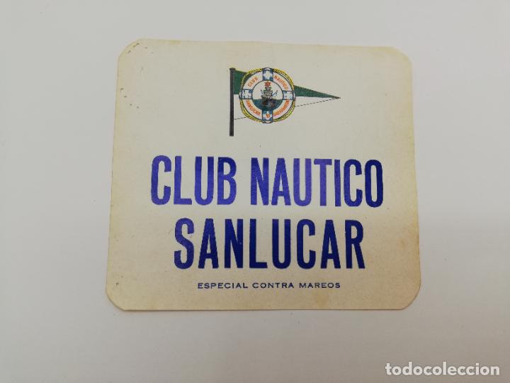 Old Labels: ETIQUETA. CLUB NAUTICO SANLUCAR.
