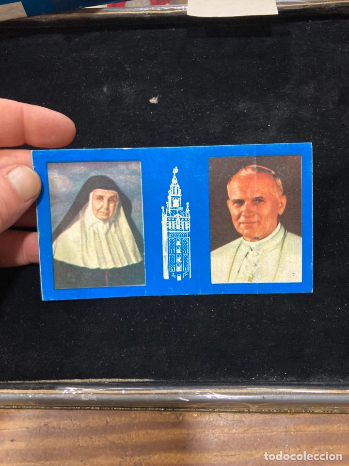 Etiquetas antiguas: Lote de 3 pegatinas Juan Pablo II - Foto 1