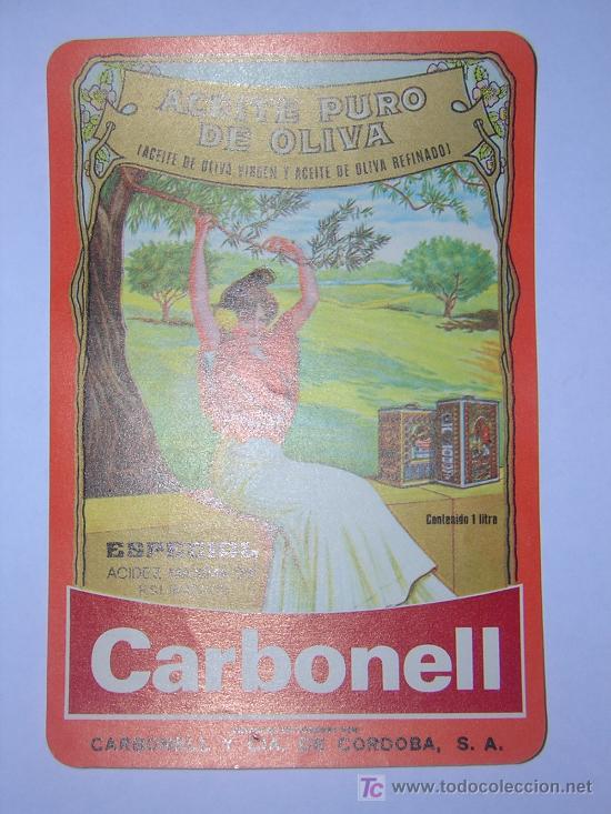 Etiquetas antiguas: Etiqueta de Dic. 1990, aceite Carbonell...nueva - Foto 1