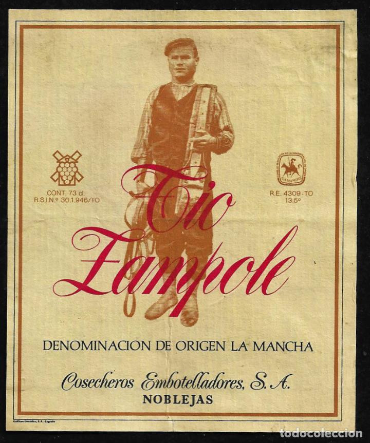 Etiquetas antiguas: ETIQUETA VINO - ZAMPOLE- NOBLEJAS- LA MANCHA - TAMA&Ntilde;O 10 X 11 CM