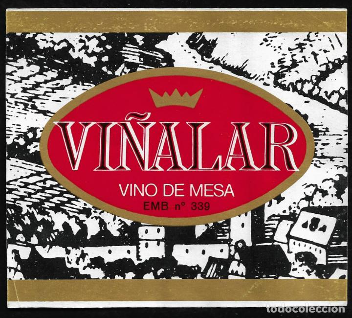 Etiquetas antiguas: ETIQUETA VINO - VI&Ntilde;ALAR - - TAMA&Ntilde;O 11.5 X 10 CM