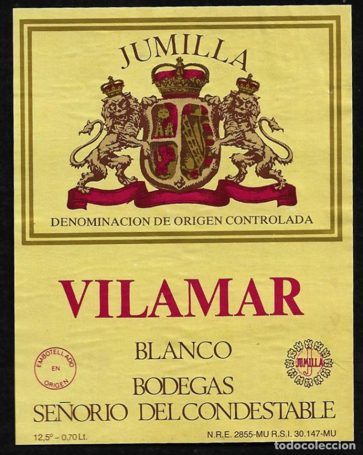 Etiquetas antiguas: ETIQUETA VINO - VILAMAR - JUMILLA - TAMA&Ntilde;O 9.5 X 11 CM
