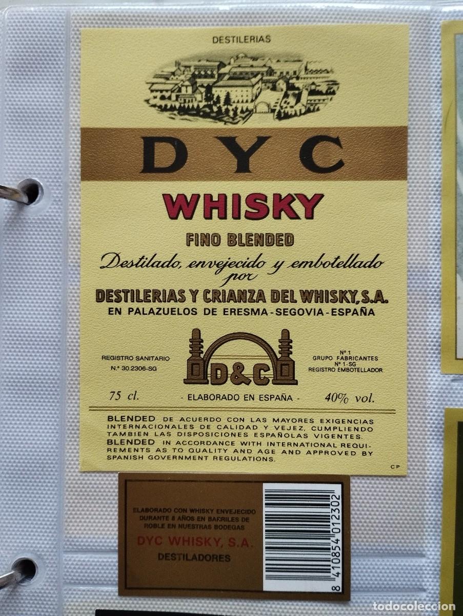 Etiquetas antiguas: ETIQUETA DE WHISKY D Y C FINO BLENDED
