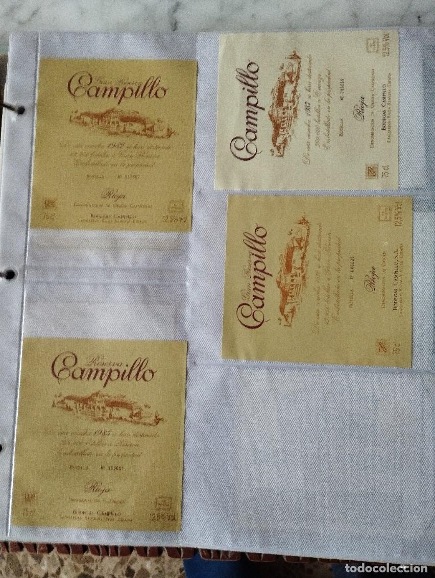Etiquetas antiguas: 4 ETIQUETAS DE VINO CAMPILLO
