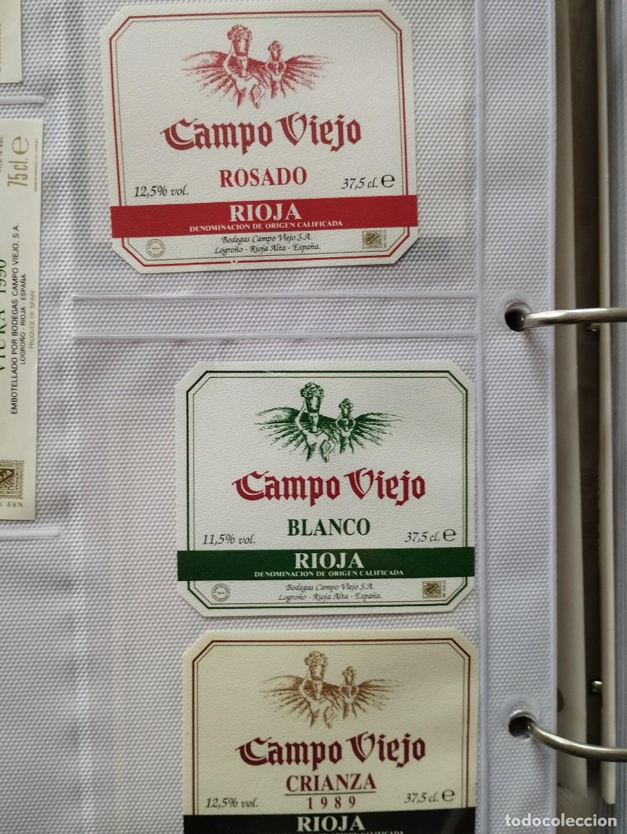Etiquetas antiguas: 3 ETIQUETAS DE VINO ROSADO,BLANCO, CRIANZA ,CAMPO VIEJO RIOJA