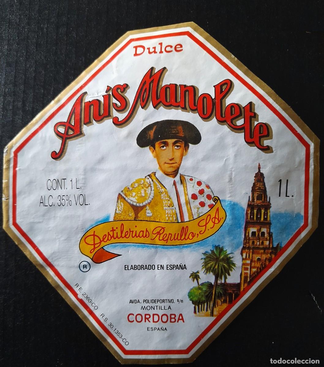 Etiquetas antiguas: ETIQUETA ANIS MANOLETE - Foto 2